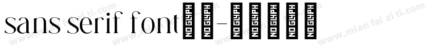 sans serif font字体字体转换